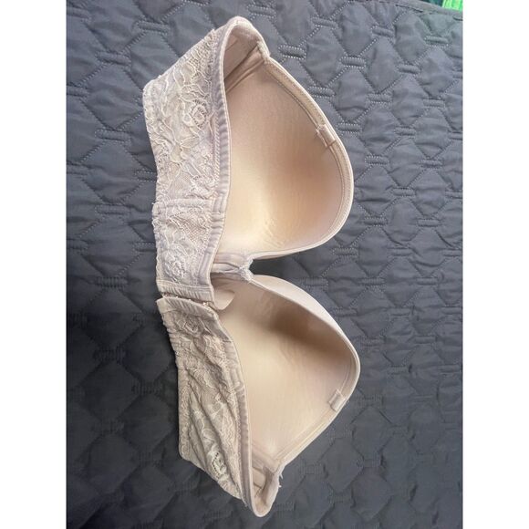 Torrid Curve Push-Up Strapless Bra- Plus Sz 42DD Beige Lace Padded Underwire Bra - Picture 8 of 13